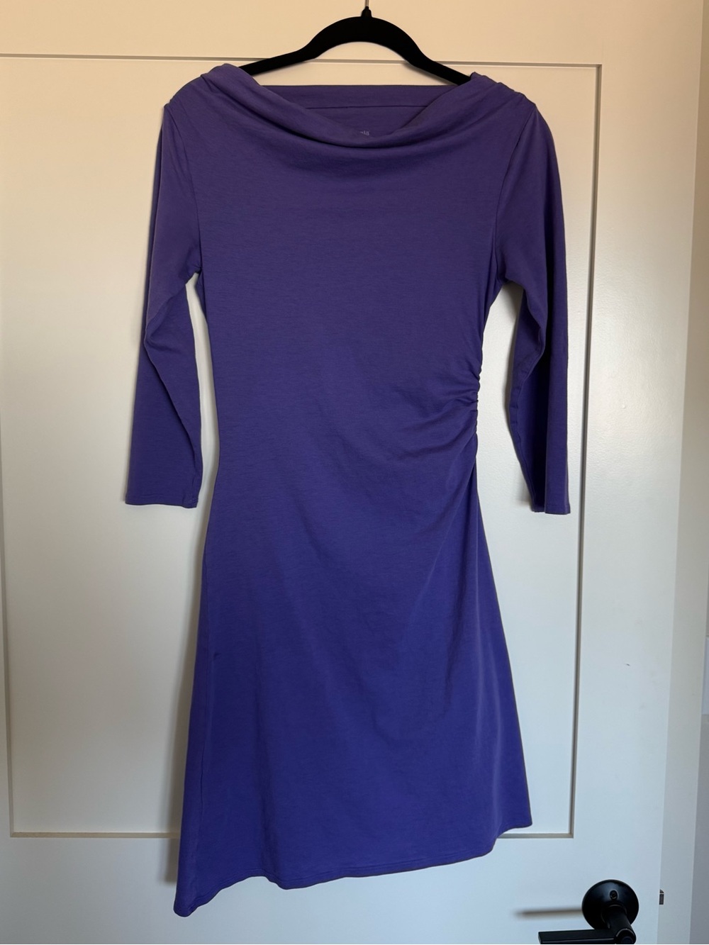 Patagonia Purple Boatneck Long Sleeve Dress